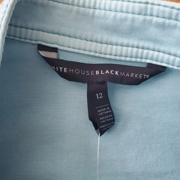 White House Black Market Women's Tinted Bermuda Blue Jacket Size 12 - Picture 11 of 16